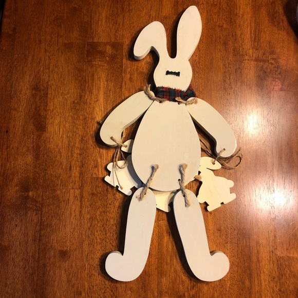 Wall Decor Wooden Rabbit Wall Hanging Poshmark